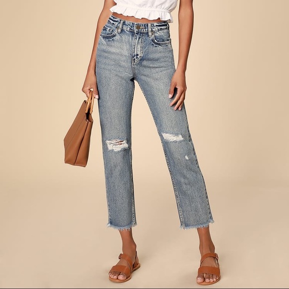 Amuse Society Denim - NWT Medium Wash High-Waisted Distressed Jeans